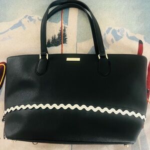 Kate Spade Black & White Trim Structured Tote – NWT – Classic Everyday Bag